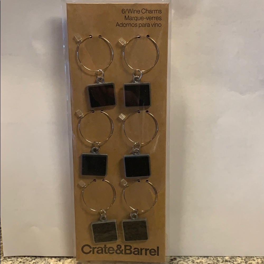Crate&Barrel Chalkboard Wine Charms